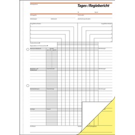 SIGEL SD030 Tagesbericht / Regiebericht A4, 2x40 Blatt, selbstdurchschreibend, 1 Stück, aus nachhaltigem Papier