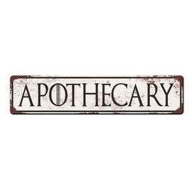 Apothecary vintage style metal sign