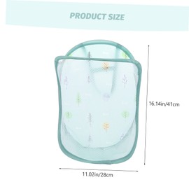 OHPHCALL Folding Bathroom Clothes Storage Basket Wall Mounted Portable Organizing for Daily Clothing Multifunctional Design Collapsible for Spacious Green Mesh Style