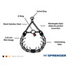 Herm Sprenger Black Stainless Steel Prong Dog Training Collar with