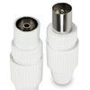 com-four® TV aerial coaxial plug coupling white