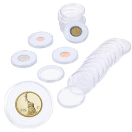 Uncle Paul 20 Sets Coin Capsules 46mm with 6 Sizes (16/21/26/31/36/46mm) Foam Seals Coin Case Holder Protection for Coin Collection