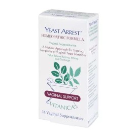 Vitanica Yeast Arrest, Homeopathic Vaginal Suppositories, 14 Count