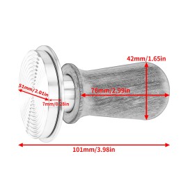 Compatible Most 51mm Coffee Tamper Espresso Hammer Leveler Tool Spring Loaded Ripple Base Steel