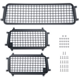 MORLORDY Metal RC Side Windows Rear Windows Protective Mesh Net for 1/10 Scale RC Crawler Car TRX4 2021 Bronco Upgrades