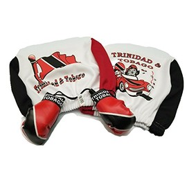 Trinidad & Tobago Headrest Cover Flag Fit for Cars Vans Trucks-Sold by a Pairs w/ Trinidadian boxing gloves
