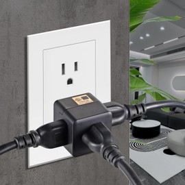 3 Outlet Wall Adapter UL Listed 3 Outlet Power Cube Tap 1 Pack