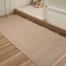 AevitasX Bathroom Rugs Mat Non Slip Bath Mat 17" x 32", Bathroom Mat Quick Dry, Machine Washable Bathroom Rugs, Perfect for Shower, Camel