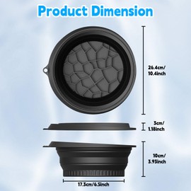 SogYupk Face Bowl for Ice with Built Foldable, Durable Silicone Design for Face Ice Baths & Beauty Care - Facial Ice Therapy for Skin Tightening. (Black)