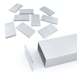 Nelsons CNC 10 Pack 1x3 Inch Aluminum Radius Edge Rectangle End Caps for Rectangle Tubing with Wall Thickness 0.125"- Easy Install Plug Metal Fence Posts, Metal Pipe, Aluminum Tubes, Hand Rail Ends