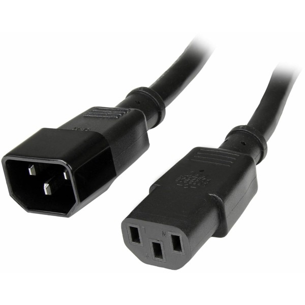 StarTech.com PXT1001 1-Feet Standard Computer Power Cord Extension, C14 to