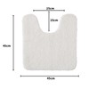 MIULEE Absorbent WC Toilet Rug Non Slip U Shape Bath