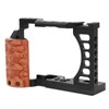 Camera Cage with Wooden Handle for Alpha A7C ILCE 7C