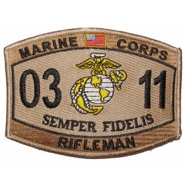 Marine Corps 0311 Rifleman Patch - Desert - Veteran Owned Business