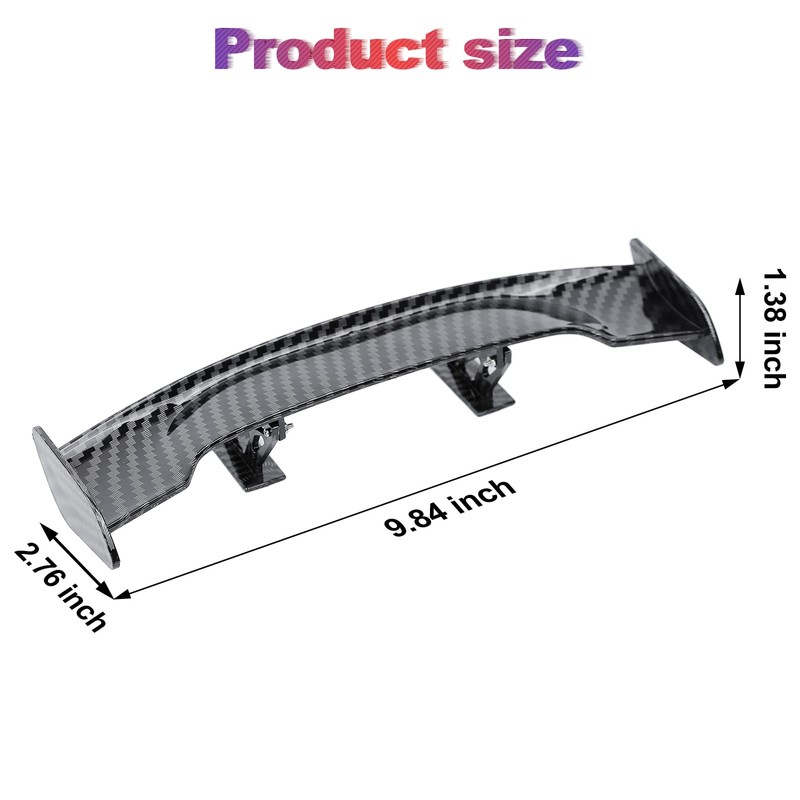 COGEEK Universal Mini Spoiler Wing Carbon Fiber Real Tail Spoiler