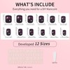Dark Purple Track Cat Eyes Press On Nails,12 Sizes -