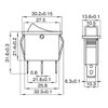 Rocker Switch 3-Pin Light Up Black, 250 V/15 A 125