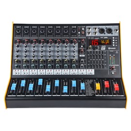 Mixers Audio 9 Channel Mixer, Dj Mixer Board Mixer Audio Bluetooth MP3 Mixer for Music with 99 Kinds of DPS Digital Effects, Usb Audio Mixer for Karaoke Speakers