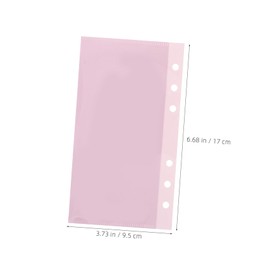 GANAZONO 5pcs Budget Cash Envelopes Inserts Left Opening PP Material Water Resistant Loose Leaf Budget Binder Pages Organizer for Students Travelers Financial Management