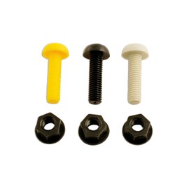 All Trade Direct 12 Pk Mixed Colour Plastic Number Plate Bolts & Nuts