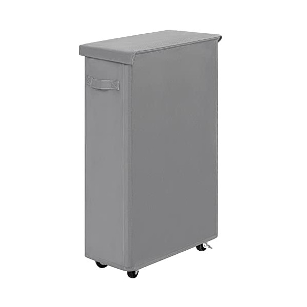 Chrislley 65L Slim Laundry Hamper with Lid Narrow Rolling Laundry