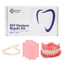 Do It Yourself Dentures Fake -Teeth Top and Bottom Temporary Teeth-DIY Denture Kit-Temporary Denture Kit for Women and Men-Tooth Replacement Kit-Create Your Perfect Smile at Home-LP-AA1-0603