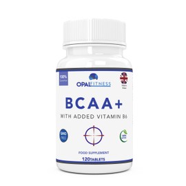 BCAA Tablets, Branched Chain Amino Acids by Opal Fitness Nutrition – Vegan BCAA+ with Vitamin B6 to Aid Absorption - UK Produced and GMP Certified - Suitable for Men and Women – 120 Tablets