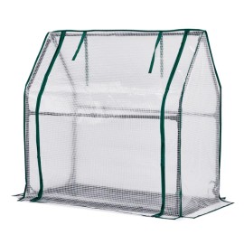 Mini White 36*18*33in Greenhouse with PE Cover Indoor Outdoor Plant Gardening Green House for Garden Backyardtitle: default title