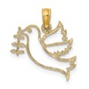 IceCarats 14K Solid Yellow Gold Dove Symbol Peace Love Holy