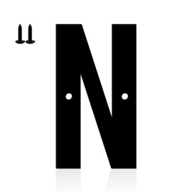 Ya_chtttwo Aluminum Numbers and Letters - Black Metal Door Numbers - Outdoor Metal Address Plate (8" N)