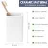 Toothbrush Holders for Bathrooms - 2 Cups Ceramic Square Toothbrush