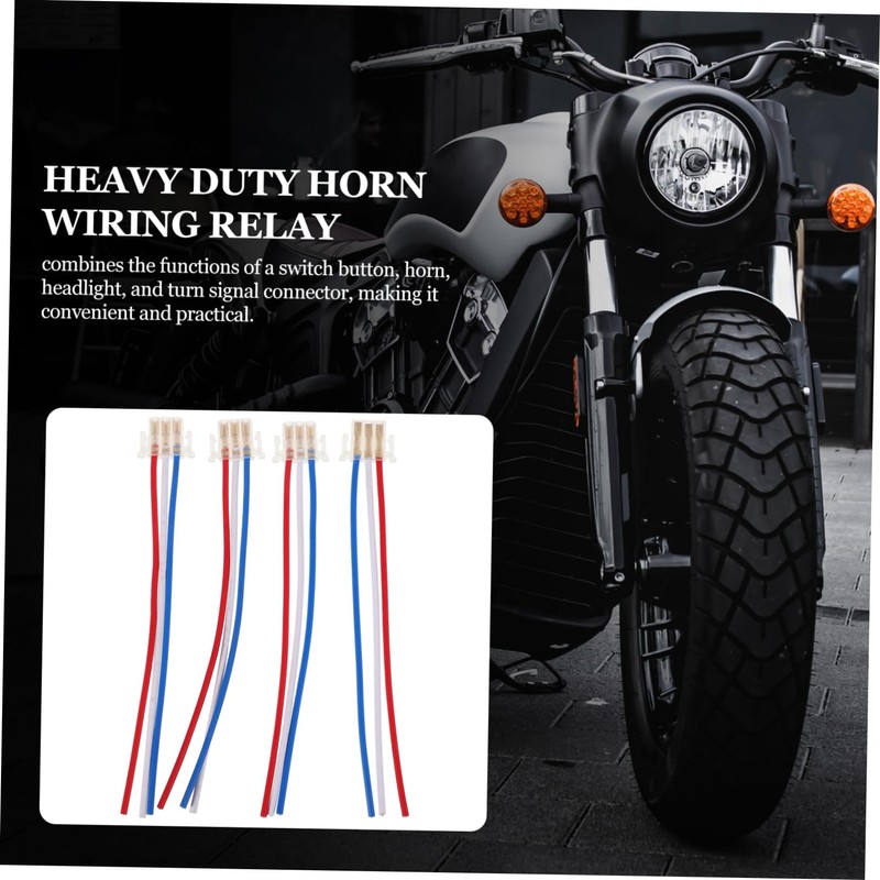 BUGUUYO 4pcs Motorcycle Switch Button Connector for Horn Headlight Turn