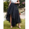 High Low Tulle Skirt Lace up Wedding Party Prom Cocktail