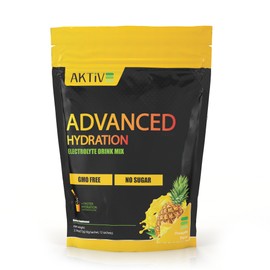 Aktive Supplements Advanced Hydration Electrolyte Drink Mix, Pineapple Flavor, Sugar-Free, GMO-Free, 12 Sachets (12 Packets, Pineapple)