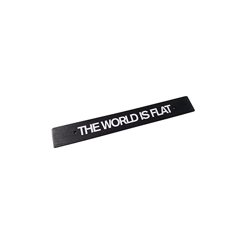Aluminum Black Front License Plate Delete w/The World is Flat