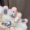 24 Nail Pieces, White Rabbit & Butterfly, Beautiful and Nice High Quality Lady Adult Nail Tips, Receptions, Parties, After-parties, Weddings