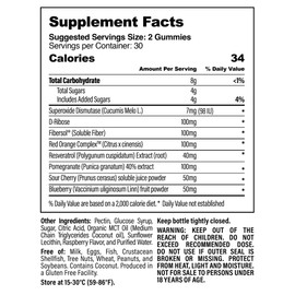 Cellev8 Prime Recovery Gummies | Total Antioxidant Support + Joint & Muscle | SOD, Tart Cherry, Resveratrol & Pomegranate | Made in USA | Raspberry Flavor, 60 Count