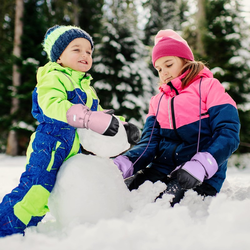 MCTi Kids Mittens Waterproof Winter Ski Warm Sherpa Lined Long