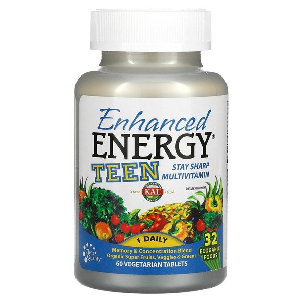 Enhanced Energy Teen Stay Sharp Multivitamin Veggie 60 tablets / 인헨스드 에너지 틴 스테이 샤프 멀티비타민 베지 60정