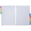 Q-Connect 1-10 Index Multi-punched Reinforced Board Multi-Colour Numbered Tabs A4