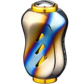 Gomexus T22 Reel Handle Knob, Titanium 0.9 inch (22 mm), Daiwa Type, S, Shimano Type A Handle, Replacement, Spinning Reel, Bait Reel, Compatible with Ultra Lightweight, High Sensitivity for Light