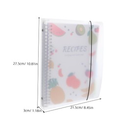TEHAUX Recipe Binder Planner Book DIY Recipe Planning Notebook Compact Meal Prep Planner Stylish Kitchen Accessory