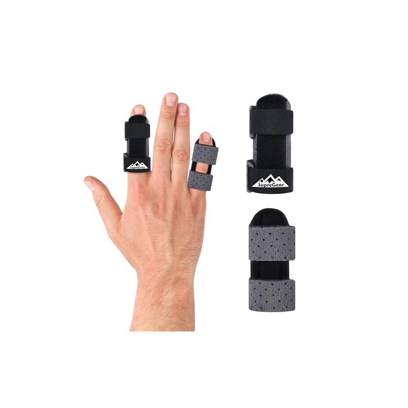 supregear Finger Splints, Pack of 2 Adjustable Finger Support, Comfortable