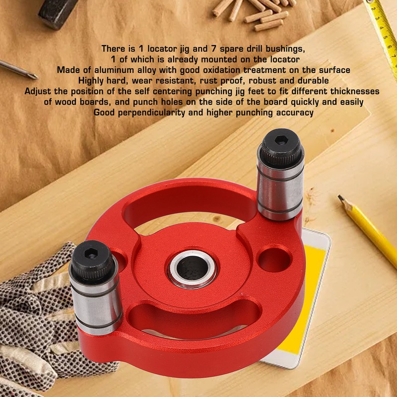 Self Centering Dowel Jig Single Hole Position Woodworking Doweling Jig