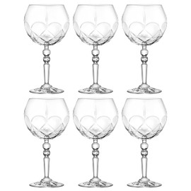 Barski Gin Tonic Glass - Wine Glass - Cocktail - Coupe - Goblet Glass - Set of 6 Crystal Glasses - Glass - Beautifully Designed Goblets - Each Glass is 19.4 oz Made in Europe