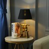 LAZHUG Kissing Bunny Lamp, H16in Gold Resin Rabbit Table Lamp,