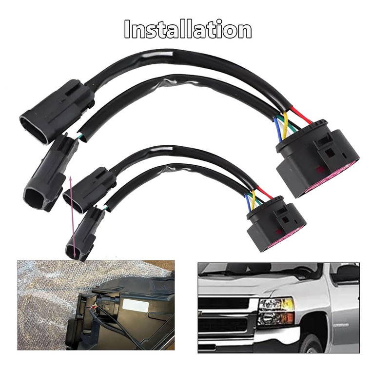2PCS Quad Housing to Projector Headlight Compatible with 2009-2018 Dodge