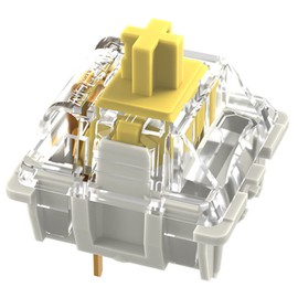 Gateron G Yellow Pro 2.0 Pre-lubed Switches 3pin Linear for MX Mechanical Type Key Gaming Keyboard Switches, SMD RGB Light Plate Mounted Switches (105 Pcs-3pin, Yellow)