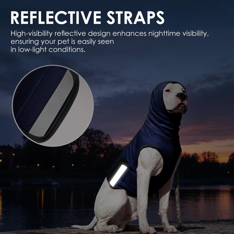 AOFITEE Dog Thunder Jacket with Hood, Breathable Medium Dog Anxiety