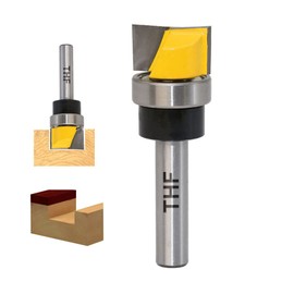 TXHF 8 mm Shank Flush Cutter, Carbide Tip Professional Woodworking Cutter Tools with Ball Bearing